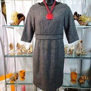 Vintage I.N. Studio San Fransico, Tailored Black/White Shift Dress, Size: 10